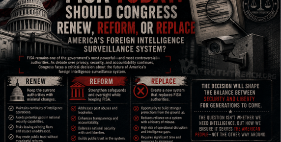 Today, the Foreign Intelligence Surveillance Court (FISC) is still overseeing government surveillance requests under the Foreign Intelligence Surveillance Act (FISA), and Section 702 has a one-year certification running through March 2027. Under Section 702, intelligence agencies collect foreign communications from people overseas, and communications involving Americans can be incidentally included and later searched through “U.S. person queries." - Truth Trench Think Tank