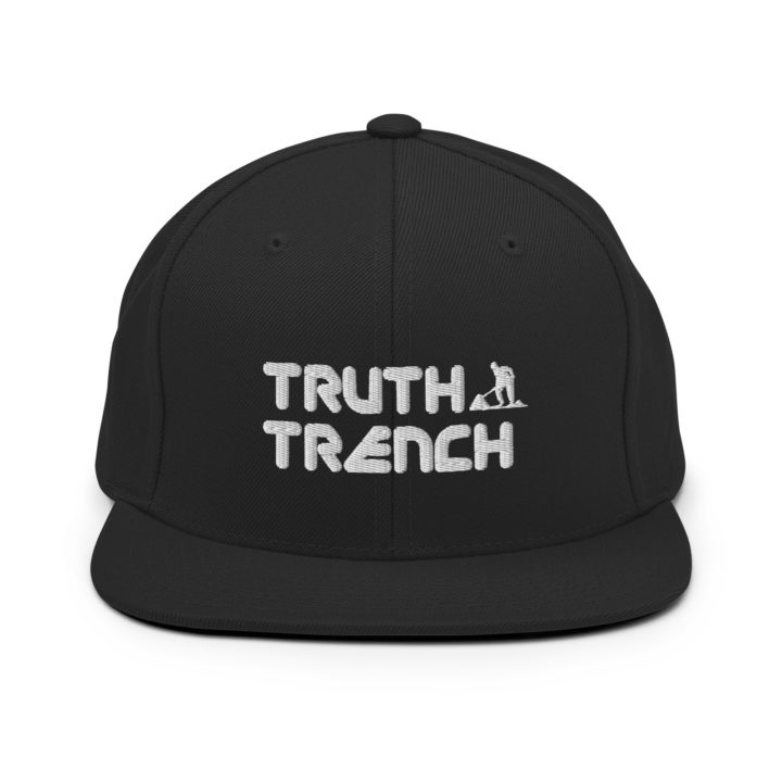 TruthTrench classic black snapback hat - TruthTrench