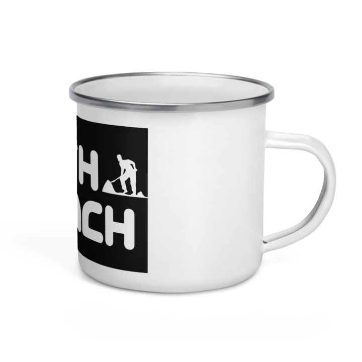 TruthTrench white 12 oz enamel mug - TruthTrench