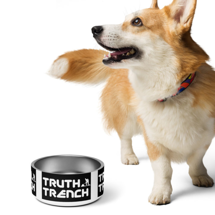 Truth Trench dog bowl with corgi - TruthTrench