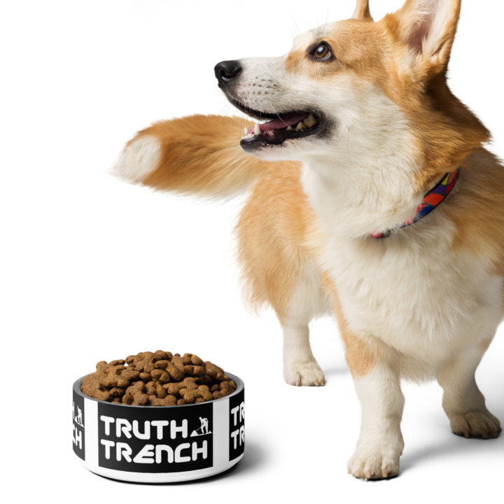 Truth Trench dog bowl with corgi - TruthTrench