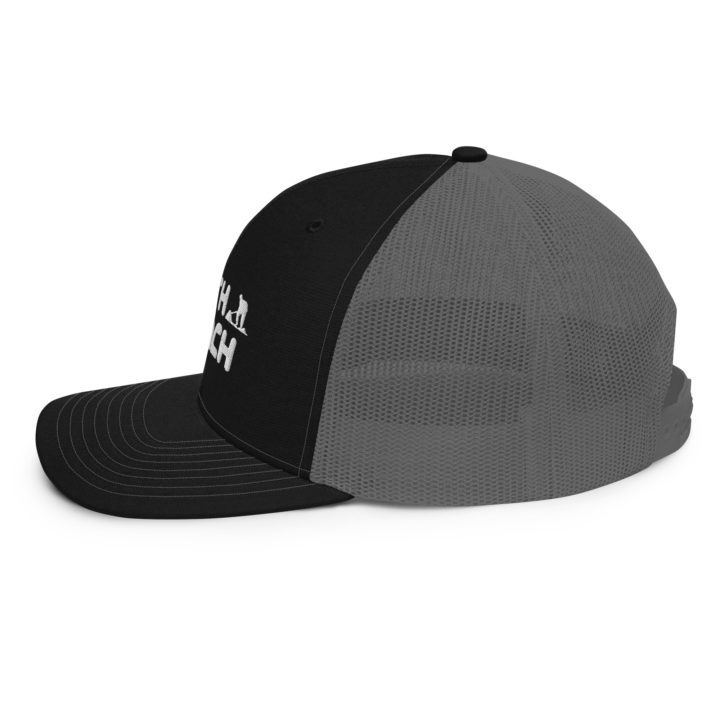 TruthTrench classic black and charcoal snapback trucker cap - TruthTrench