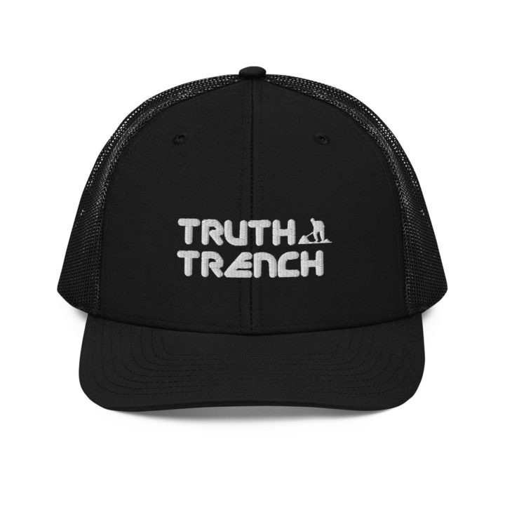 TruthTrench classic black snapback trucker hat - TruthTrench