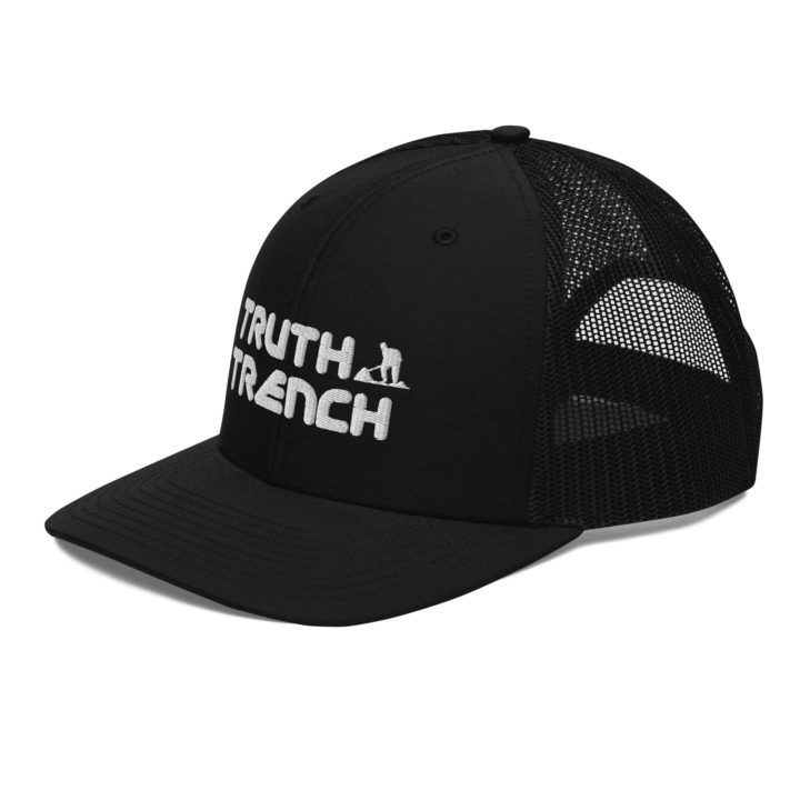 TruthTrench classic black snapback trucker hat - TruthTrench