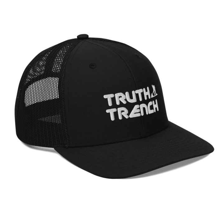 TruthTrench classic black snapback trucker hat - TruthTrench