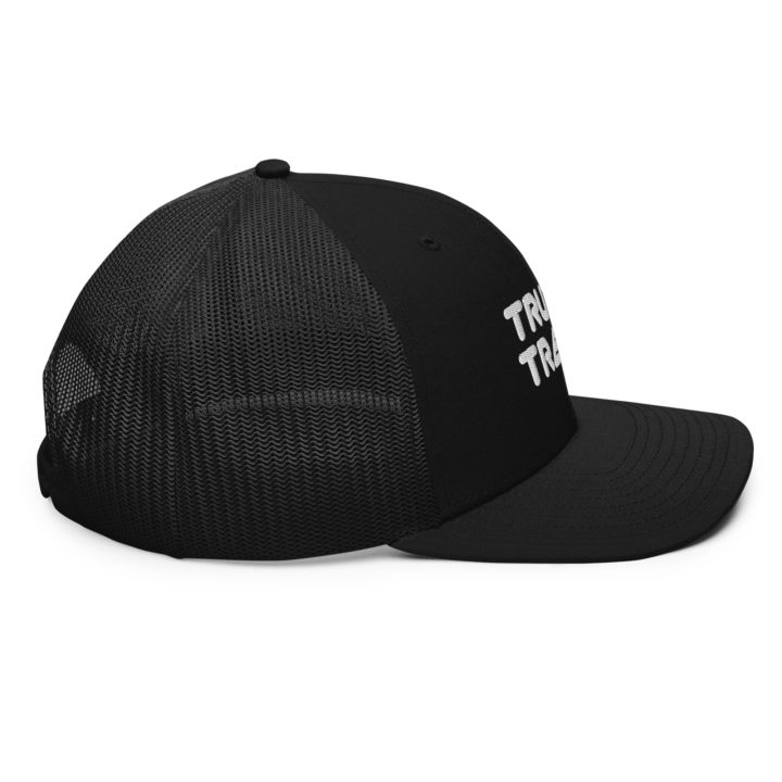 TruthTrench classic black snapback trucker hat - TruthTrench