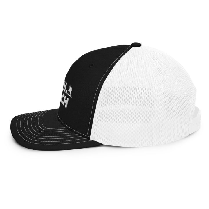 TruthTrench classic black and white snapback trucker hat - TruthTrench