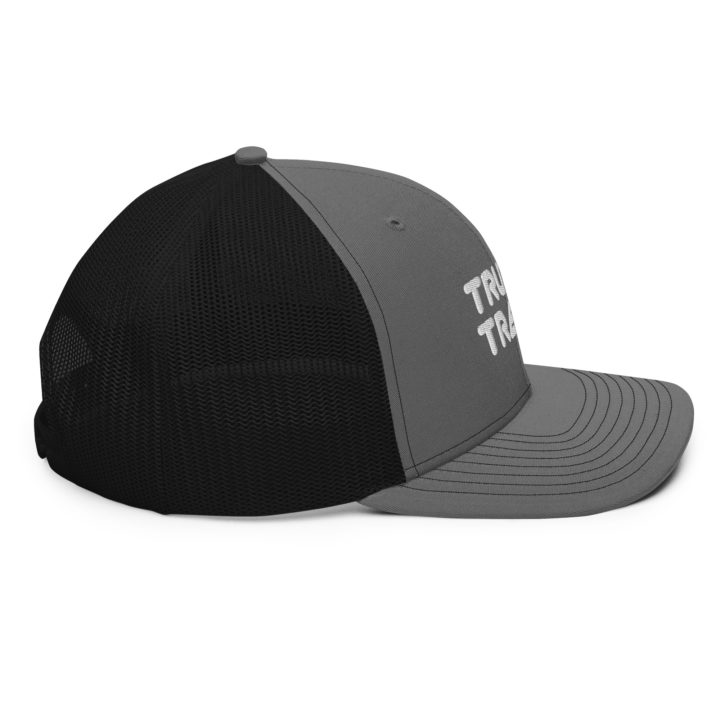 TruthTrench charcoal snapback trucker hat - TruthTrench