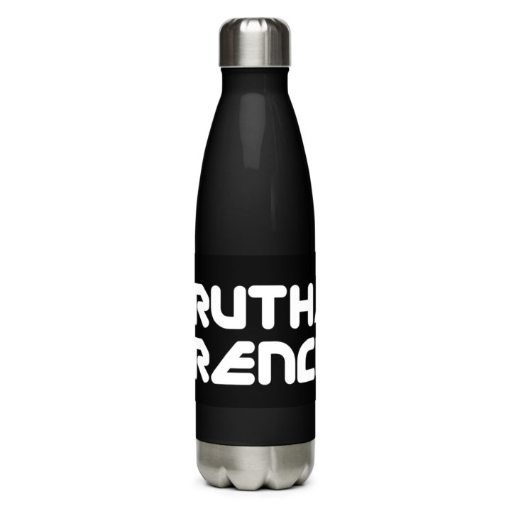 TruthTrench black stainless steel water bottle - TruthTrench