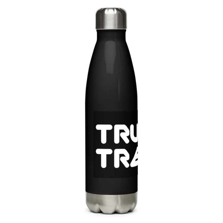 TruthTrench black stainless steel water bottle - TruthTrench