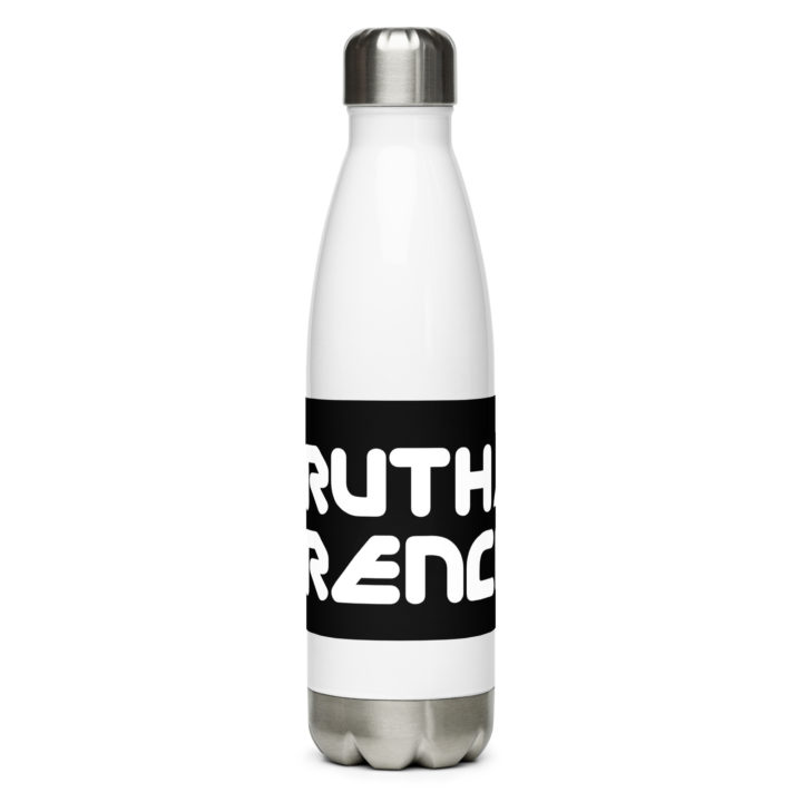 TruthTrench white stainless steel water bottle - TruthTrench