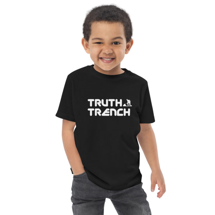 TruthTrench toddler shirt black. TruthTrench logo on front - TruthTrench