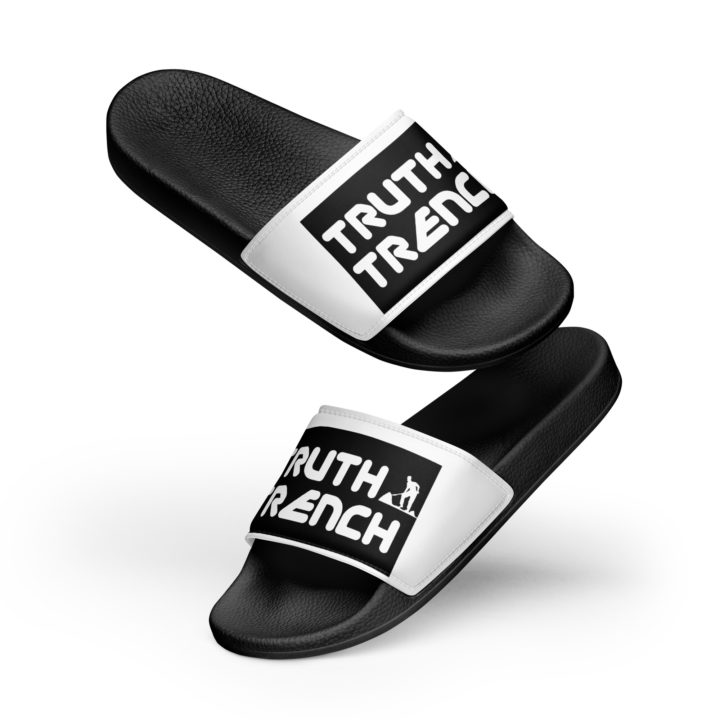 TruthTrench women’s black slides sandals - TruthTrench