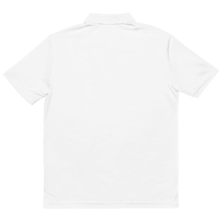 Men’s Adidas Performance white polo shirt. TruthTrench logo on front - TruthTrench