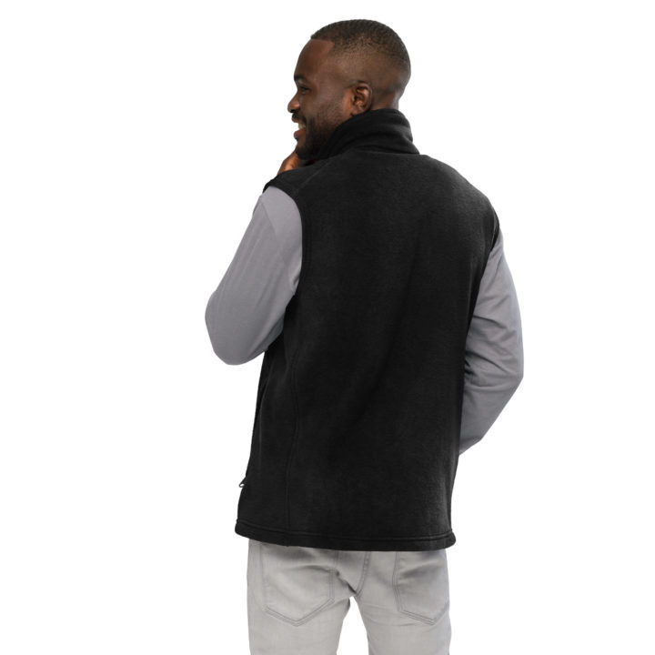 TruthTrench men’s black Columbia fleece vest. TruthTrench logo on front - TruthTrench