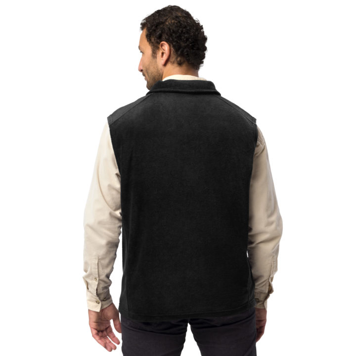 TruthTrench men’s black Columbia fleece vest. TruthTrench logo on front - TruthTrench