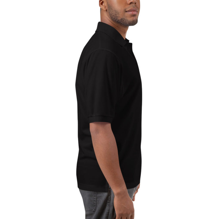 Men’s black polo shirt. Truth Trench logo on front -TruthTrench