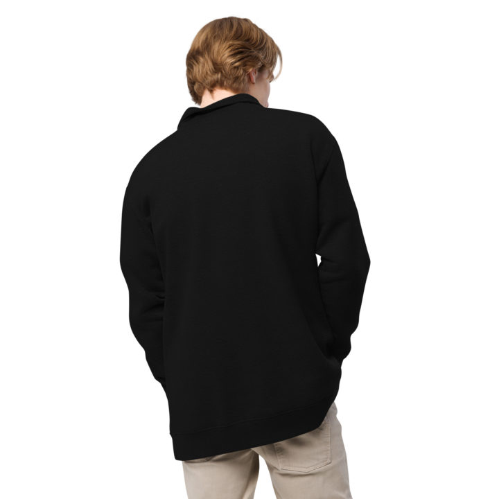 TruthTrench unisex black fleece pullover. TruthTrench logo on front - TruthTrench