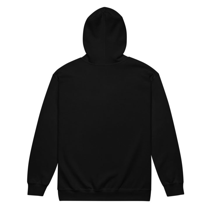 TruthTrench Unisex black zip hoodie. TruthTrench logo on front - TruthTrench