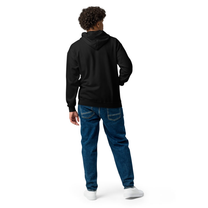 TruthTrench Unisex black zip hoodie. TruthTrench logo on front - TruthTrench