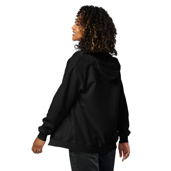 TruthTrench Unisex black zip hoodie. TruthTrench logo on front - TruthTrench