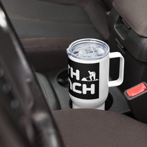 Travel mug with a handle