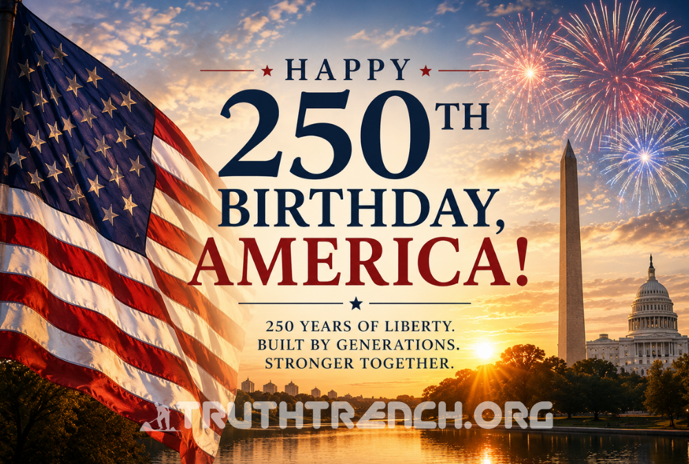 Happy 250th Birthday America, Love Truth Trench Think Tank
