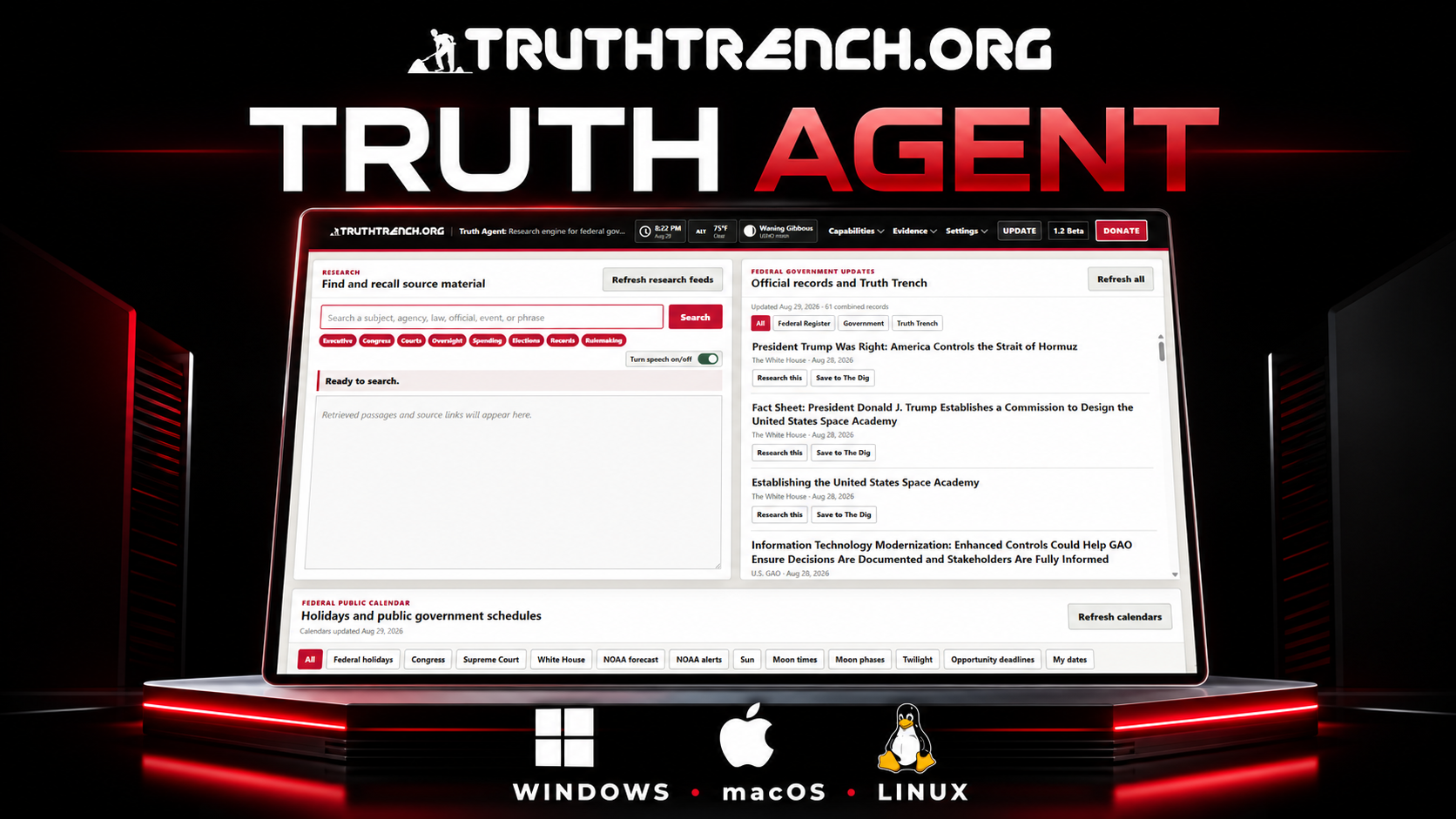 Truth Agent. Windows, Mac, Linux